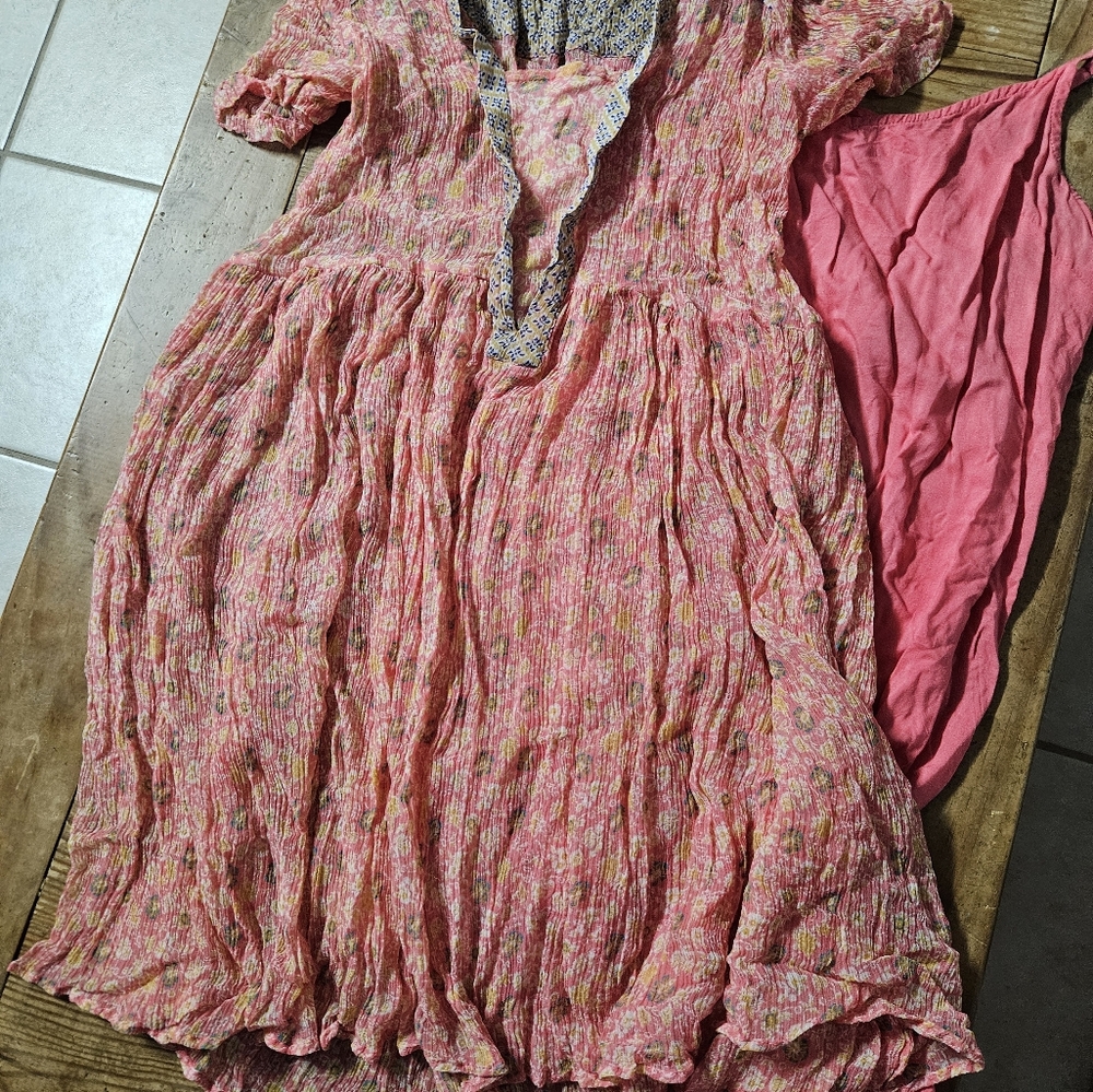 Maeve Pink Floral Mini Dress